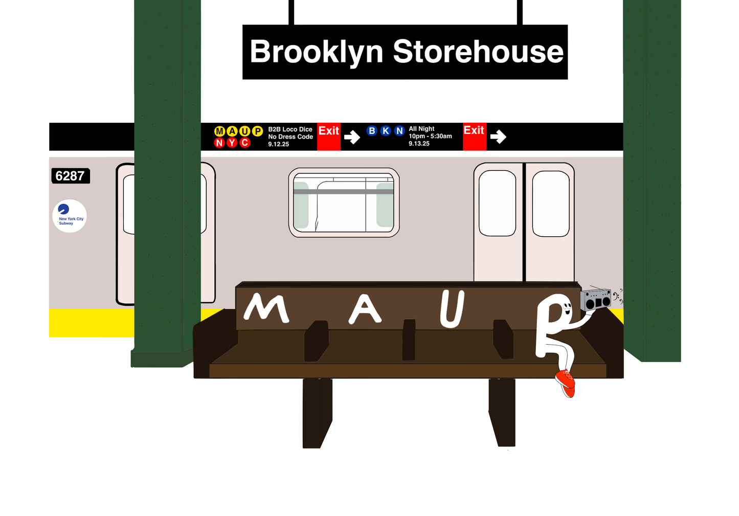 Mau P NYC Subway T Shirt